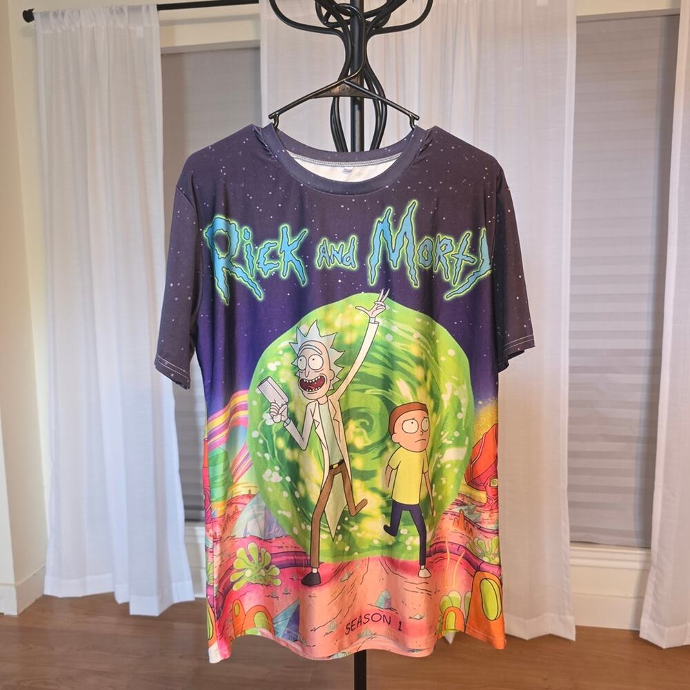Rick and Morty Men's Short Sleeve T-Shirt - Multicolor - Picture 3 of 7